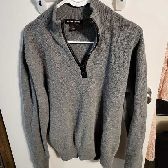 MENS MICHAEL KORS ZIP SWEATER SZ XL - Picture 1 of 5